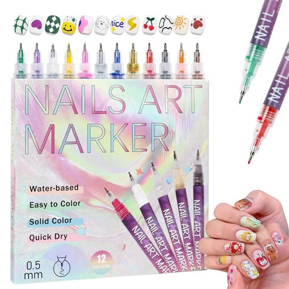 Art Walker Nail Art Marks 12 Colors- 0.5mm $14.99 amazon